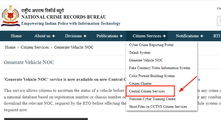 How to download Vehicle NCRB report