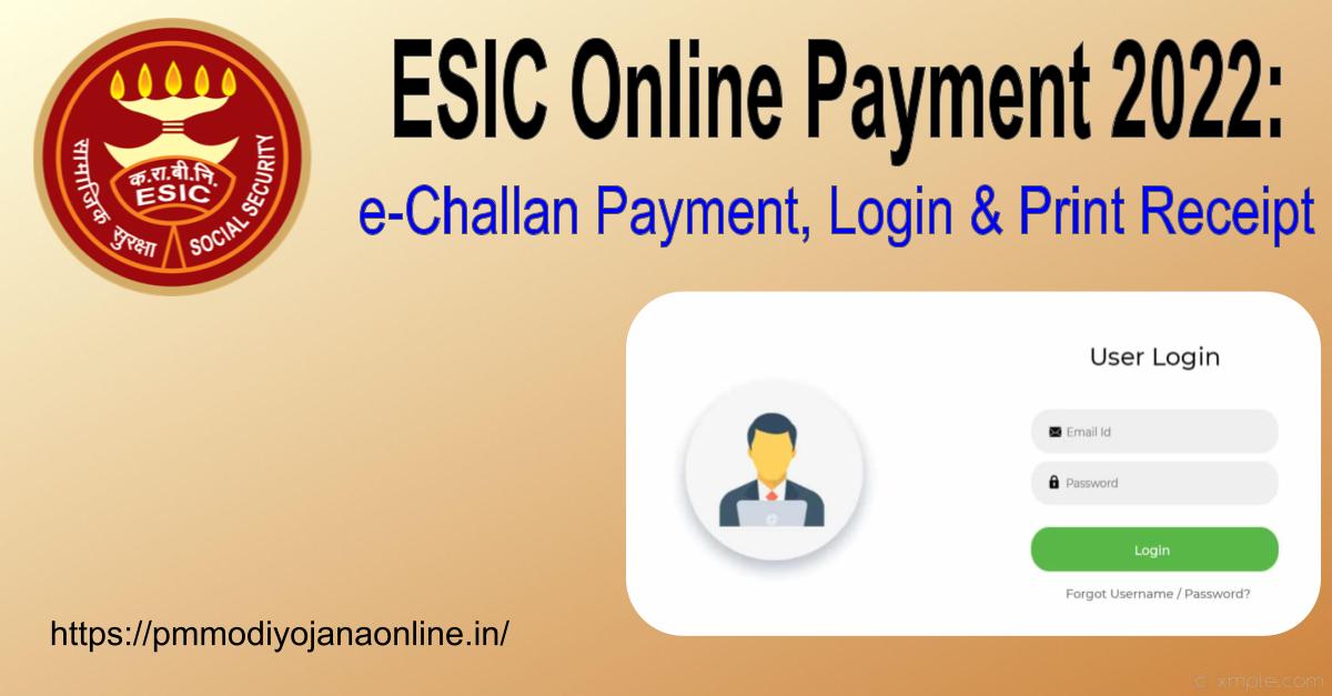ESIC Online Payment e Chalan