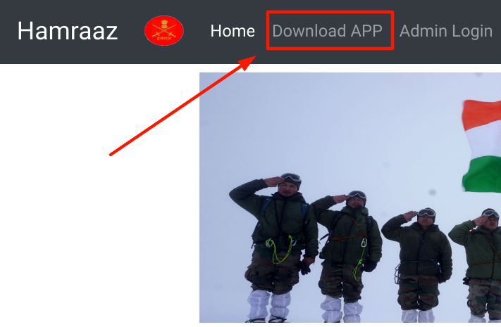 Hamraaz App download - choosing download app option