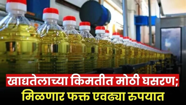 खाद्यतेलाच्या किमतीत मोठी घसरण; मिळणार फक्त एवढ्या रुपयात Oil rate today