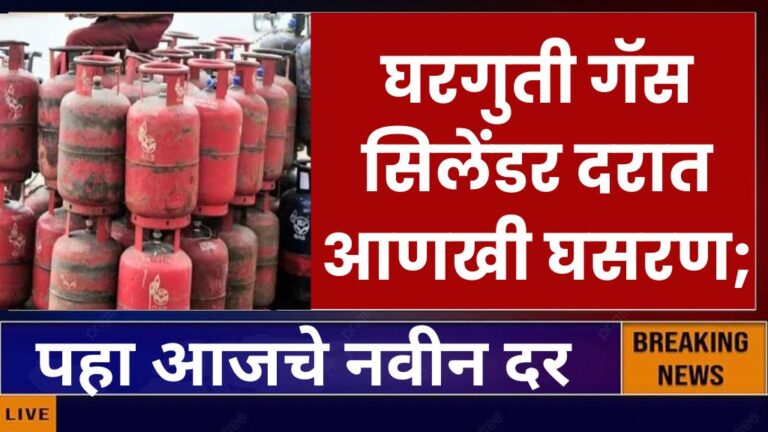 घरगुती गॅस सिलेंडर दरात आणखी घसरण; पहा आजचे नवीन दर gas cylinder prices