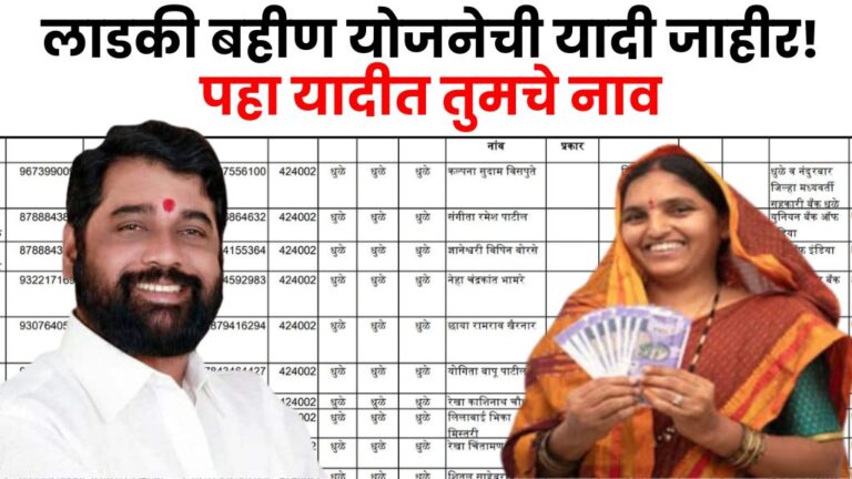 लाडकी बहीण योजनेची यादी जाहीर! पहा यादीत तुमचे नाव ladki bahin yojana list